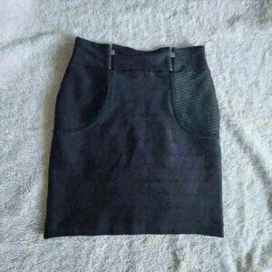Joseph Ribkoff Black Dark Academia Bandage Skirt  Made in Canada Office Size 12